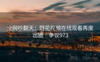 全网吵翻天：野花视频在线观看再度出圈 · 争议973