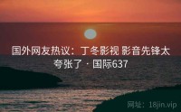 国外网友热议：丁冬影视 影音先锋太夸张了 · 国际637
