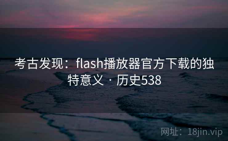 考古发现：flash播放器官方下载的独特意义 · 历史538