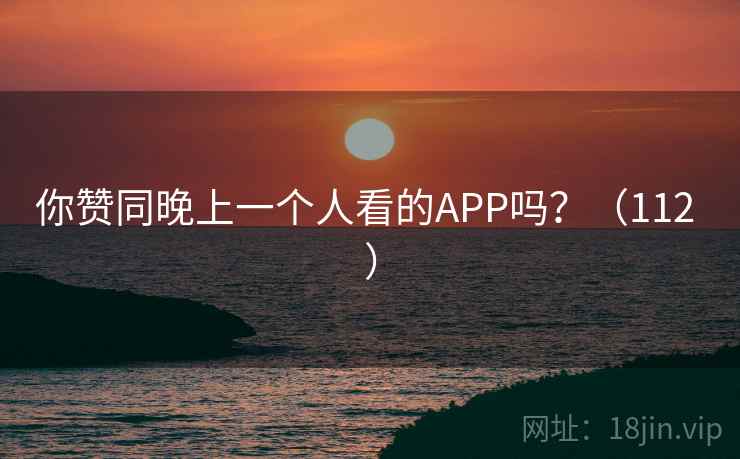 你赞同晚上一个人看的APP吗?(112 ) 你赞同晚上一个人看的APP吗?(112 )